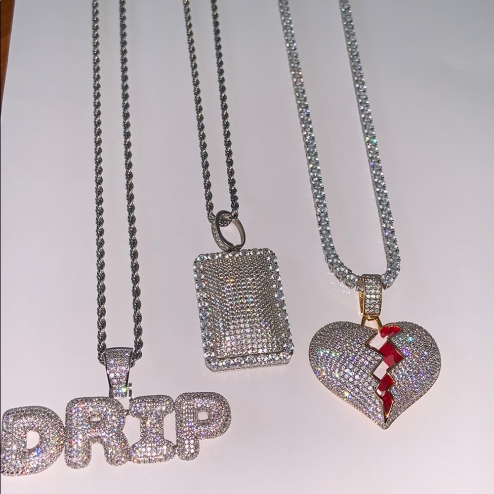Silver chains , pendants